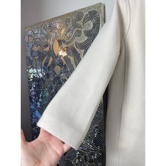 J CREW COAT 2 IVORY VILLA WOOL ITALIAN STADIUM CLOTH NELLO GORI PALE BONE CLASSY - Picture 15 of 16